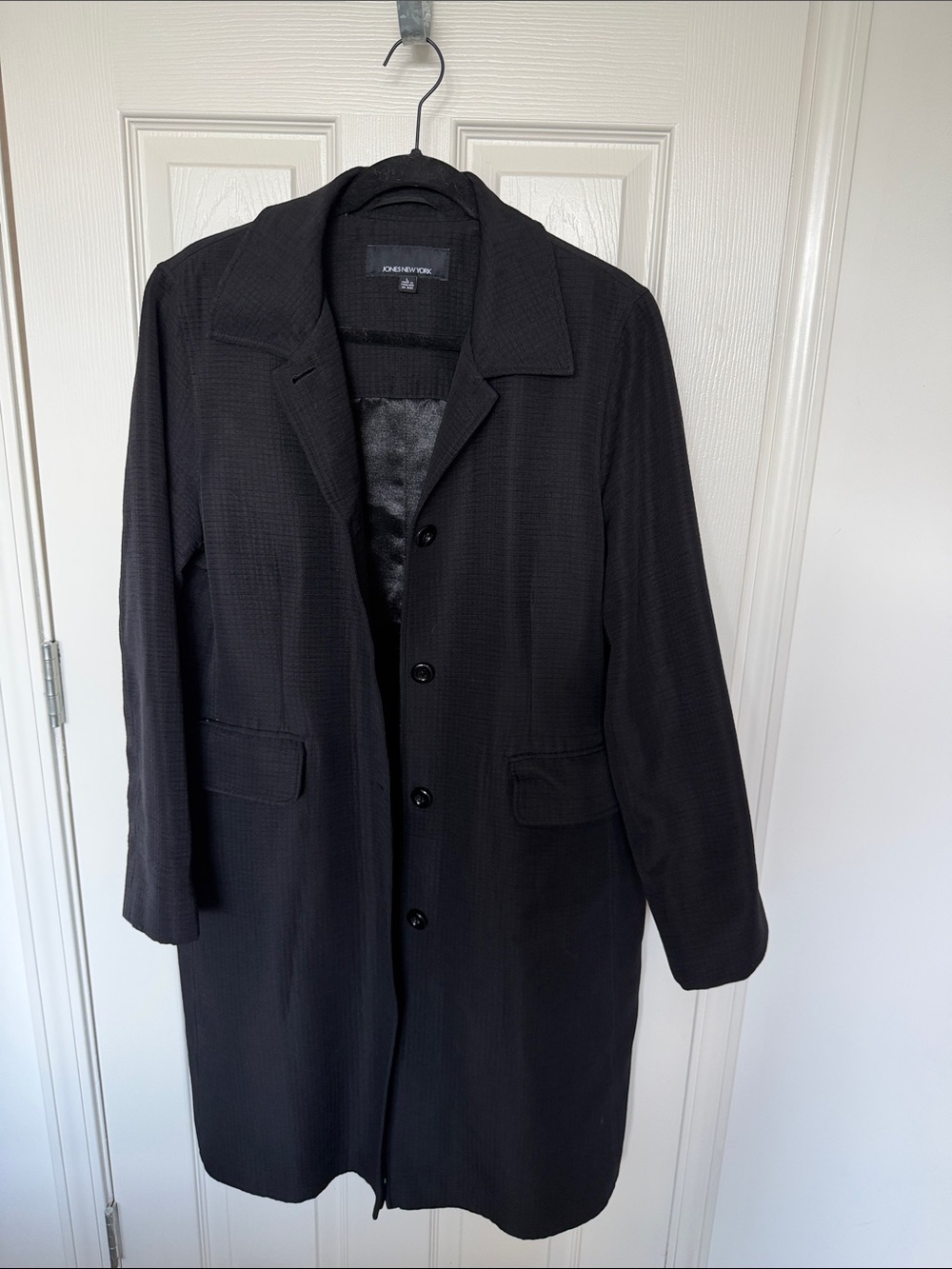 Jones New York Black Women's Trench Coat
